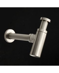 Lacava RA051-NI Trap Design round bottle trap MAX H: 14” in Brushed Nickel