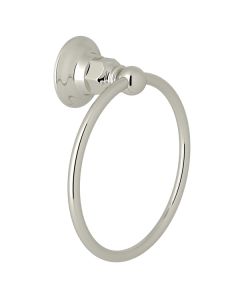 Rohl ROT4PN Acqui Italian Bath Wall Mount Towel Ring in Polished Nickel