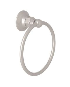 Rohl ROT4STN Acqui Italian Bath Wall Mount Towel Ring in Satin Nickel