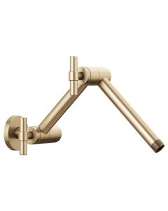 Brizo RP81434GL Litze™ 16" Linear Round Jointed Wall Mounted Shower Arm and Flange in Brilliance® Luxe Gold®
