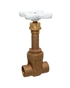 Nibco NJ050X6 Bronze Gate Valve, w/ Rising Stem, Wheel Handle, 1/2" Solder End
