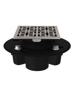 Rohl SDABS2/3-3142STN Weave Abs 2" X 3" Drain Kit With 3142 Decorative Cover in Satin Nickel