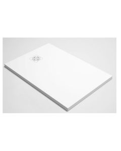 Blu Bathworks SB8120-01M Blu Stone Shower Base in Matte White
