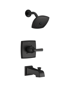 Delta T14464-BL Ashlyn® Monitor® 14 Series 1.75 GPM Wall Mounted Single Function Pressure Balanced Tub and Shower Trim in Matte Black (Rough-In Valve Sold Separately) 