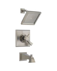 Delta T17451-SS-WE Dryden® Monitor® 17 Series Dual Function Pressure Balanced Tub and 1.75 GPM Shower Head with Integrated Volume Control in Stainless (Rough-In Valve Sold Separately)
