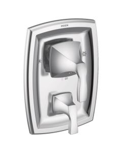 Moen T2690 Voss 3 Function Pressure Balanced Valve Trim Only with Double Lever Handles, Integrated Diverter - Less Rough-In In Chrome
