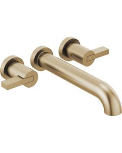 Brizo T70435-GLLHP Litze Two-Handle Wall Mount Tub Filler - Less Handles In Luxe Gold
