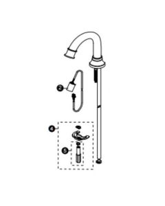 Toto TELLT100#CP TELLT100-CP Fordham Spout Assembly, Polished Chrome