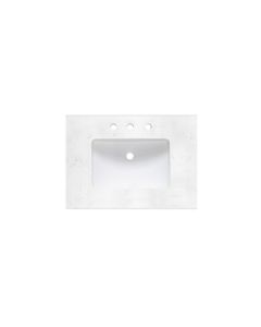 Fairmont Designs TQ2-S3122CQ8 31" Rectangular Quartz Vanity Top with Backsplash In Carrera, Faucet Holes: 3 Hole
