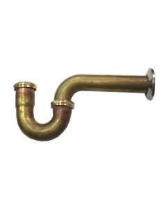 Tubular Rough Brass 22 Gauge P-Trap less Cleanout 1 1/2"
