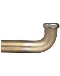 Tubular Rough Brass 22 Gauge Waste Bend 1 1/2" x 6"