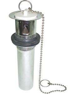 Watts 635-203, C.O. Basin Plug Drain, 1 piece, 1"-0.25"X 5" in Chrome