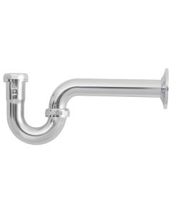 Tubular Chrome Plated 17 Gauge P-Trap less Cleanout 1 1/2"