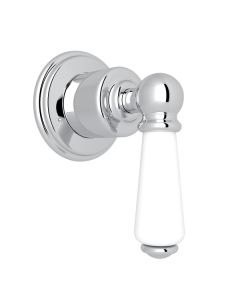 Rohl U.3240L-APC/TO Edwardian Perrin and Rowe Single Lever Handle Three Function Diverter Volume Control Valve Trim in Polished Chrome (Rough Sold Separately)