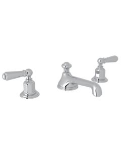 Rohl U.3705L-APC-2 Edwardian Perrin & Rowe Low Level Spout Widespread Lavatory Faucet in Polished Chrome
