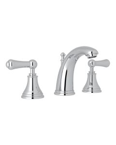Rohl U.3712LS-APC-2 Georgian Era Perrin & Rowe High Neck Widespread Lavatory Faucet in Polished Chrome