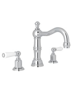 Rohl U.3720L-APC-2 Edwardian Perrin & Rowe Column Spout Widespread Lavatory Faucet in Polished Chrome