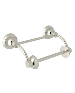 Rohl U.6448PN Holborn Perrin & Rowe Wall Mount Pivot Bar Toilet Roll Holder in Polished Nickel