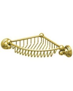 Rohl U.6916IB U.6916 Perrin and Rowe Wall Mounted Corner Basket, Inca Brass