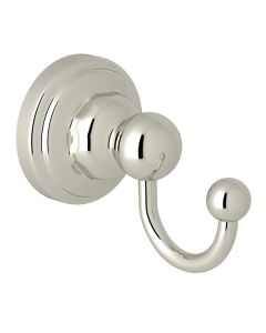 Rohl U.6921PN Edwardian Perrin & Rowe Wall Mount Single Robe Hook in Polished Nickel
