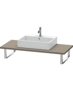 Duravit UV106C09090 UV console variable 30xvar.x21 5/8" 1 cut-out, flannel Gray satin matt