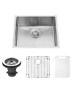 Vigo Industries VGR2320CK1 23 Inch Undermount Stainless Steel Kitchen Sink, Grid and Strainer