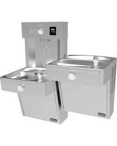 Elkay VRCTLRDDWSK EZH2O Vandal-Resistant Bottle Filling Station, & Bi-Level Reverse Cooler, Non-Filtered Non-Refrigerated Stainless