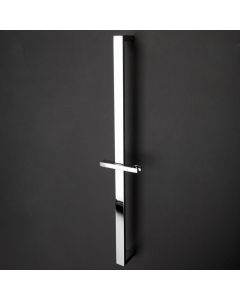 Lacava W1470-CR Waterblade Wall-mount rectangular rail with hook for hand-held shower head. 2 1/2"W, 27 5/8"H in Polished Chrome