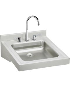 Elkay WCL1923OSDC Sturdibilt Stainless Steel 19" x 23" x 4", Wall Hung Single Bowl Lavatory Sink Kit