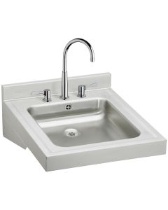 Elkay WCLWO1923OSDC Sturdibilt Stainless Steel 19" x 23" x 4", Wall Hung Single Bowl Lavatory Sink Kit