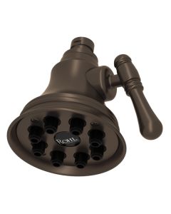 Rohl WI0123TCB Edwardian 4" Mantova Adjustable 8 Jet Showerhead in Tuscan Brass