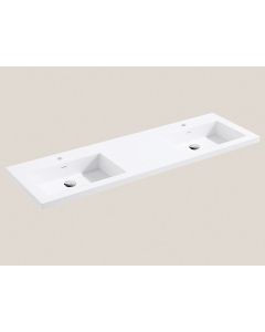 Madeli XTU1815-60-230-WH 60 Inch Solid Surface Rectangular Top/Basin With Overflow in Glossy White