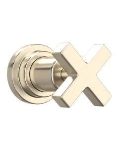 Rohl A4212XMSTNTO Lombardia Trim for Volume Control and 4-Port Dedicated Diverter with Cross Handle in Satin Nickel (Rough Sold Separately)