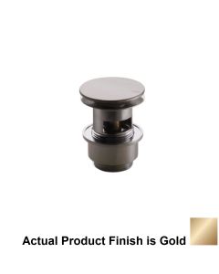 Vola A62-65 1-1/4" Push to Open/Close Drain for Use Basin with Overflow in Gold