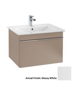 22" Wall Mounted Vanity Base 22" L X 17" W X 19" H in Glossy White by Villeroy and Boch A932U1DH (Vanity Sink Top Sold Separately)
