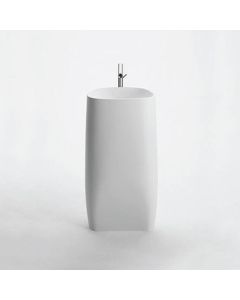 Agape ACER0896FZ Pear Cristalplant Column Washbasin for Floor Drainage