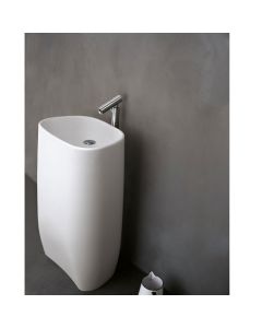 Agape ACER0896MZ Pear Column 20.5" D x 24.37" W x 39.37" H Washbasin In White Finish