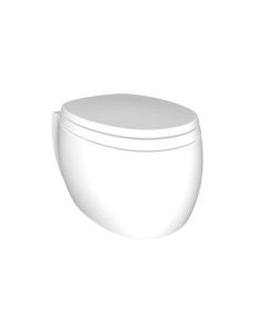 Agape ACER0897WZ Pear Wall Hung Toilet Soft-Closing In White