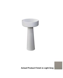 Agape ACER1081EF110 Bjhon 1 Column Washbasin, Floor Drainage, Cementoskin in Light Grey