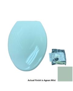 Church 380TL Elongated Plastic Toilet Seat, Closed Front with Cover in Agean Mist
