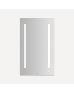Robern AM2440RFPA AiO Lighted Mirror, 24" W X 40" H X 1-1/2" D, LUM Lighting, 4000K Temperature (Cool Light), Dimmable, OM Audio, USB Charging Ports