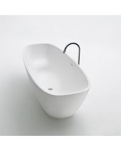 Agape AVAS0910ZZ Freestanding 67"L x 28"W x 19 7/8"H Oval Bath Tub in White