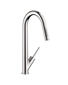 Axor 10821001 Starck 2-Spray HighArc Kitchen Faucet, Pull-Down, 1.75 GPM in Chrome