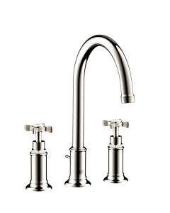Axor 16513831 Montreux Widespread Faucet with Cross Handles, 1.2 GPM in Polished Nickel