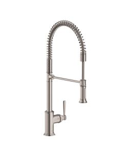 Axor 16582801 Montreux 2-Spray Semi-Pro Kitchen Faucet, 1.75 GPM in Steel Optic