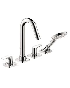 Axor 34448001 Citterio M 4-Hole Roman Tub Set Trim with 1.75 GPM Handshower in Chrome