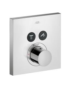 Axor 36715001 ShowerSelect Square Thermostatic 2-Function Trim in Chrome