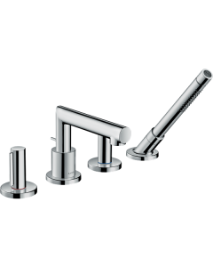 Axor 45448001 Uno 4-Hole Roman Tub Set Trim with Zero Handles with 1.75 GPM Handshower in Chrome