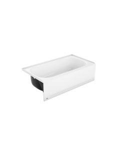 Bootz 011-3302-00 Kona 54" x 30" Porcelain Enamel Alcove Right Hand Drain Bathtub in White