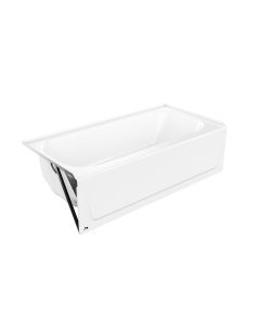 Bootz 011-3445-00 MauiCast 60" L X 30" W X 16.62" W Porcelain Enamel Alcove Left-Hand Drain Bathtub in White